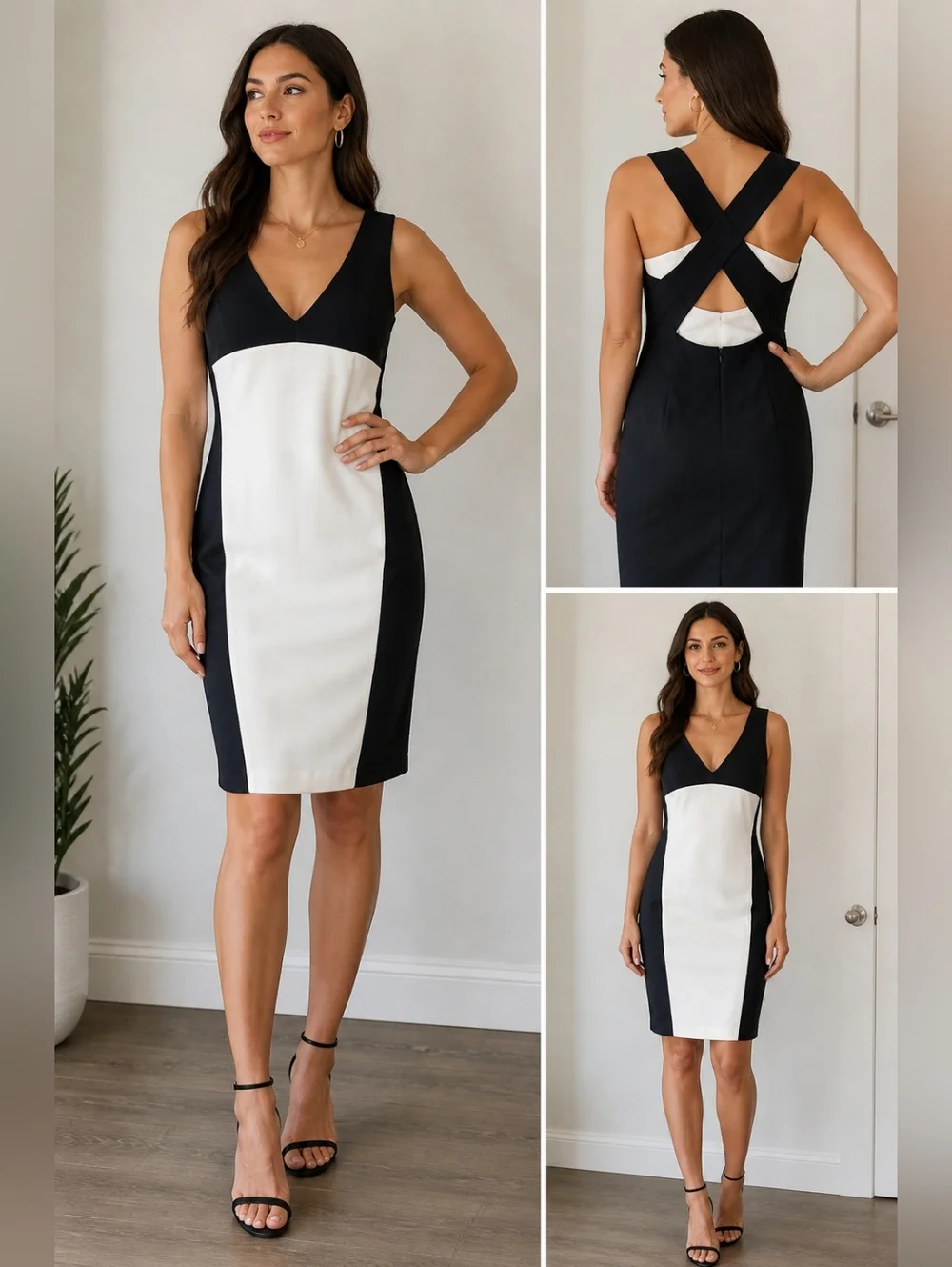 is a black dress business casual Miss Circle Raelyn and White Maxi M Color Code:915 fabric belt Silhouette_Sheath/Column Black Tulle A-line Strapless